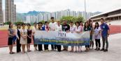 PRPA visits HKSI and has a group photo with its Chief Executive Dr Trisha Leahy, fencing athlete Cheung Siu Lun, and wheelchair fencing athlete Yu Chui Yee.