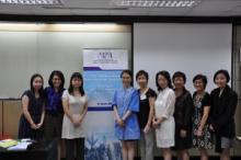 A group photo of Ms Maria Cheung (left 4) with PRPA Steering & Executive Committees members.