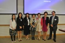 A group photo of Mr Richard Tsang, Ms Wendy Tse, Dr Amen Ng and PRPA executive committee members.