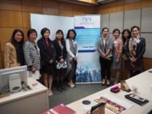 A group photo of two guest speakers from Hong Kong Disneyland Resort and PRPA Steering and Executive Committee members.