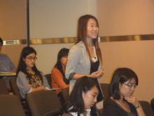 Participants seize the opportunity to ask the speakers about public relations related issues.